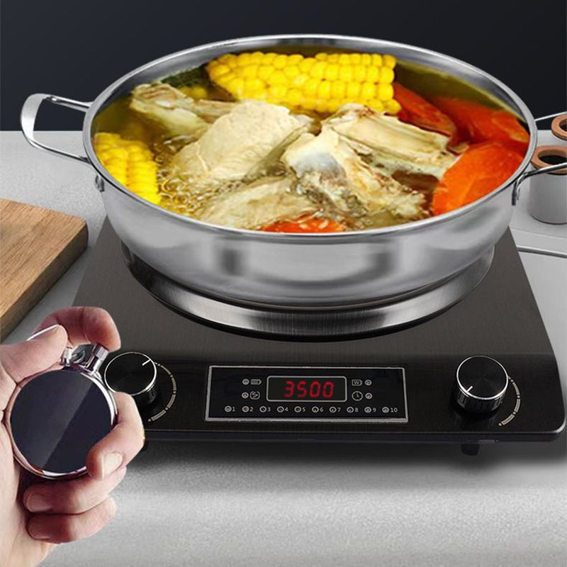 Placa de inducción cóncava de 3500 W con 10 niveles de temperatura