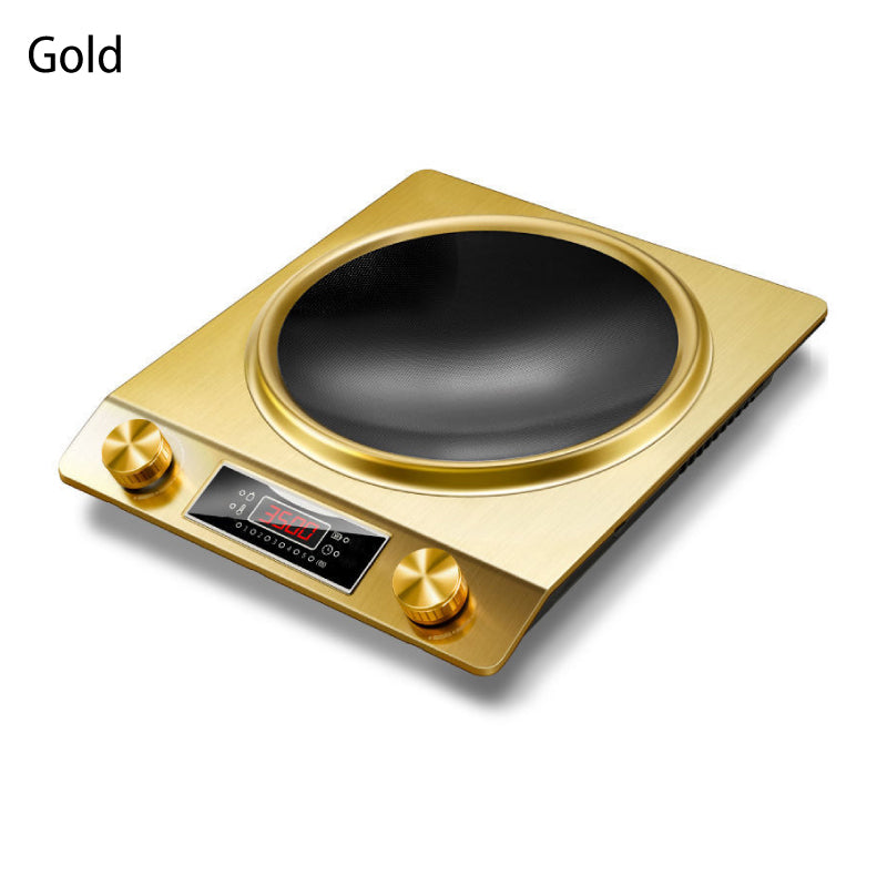Placa de inducción cóncava de 3500 W con 10 niveles de temperatura