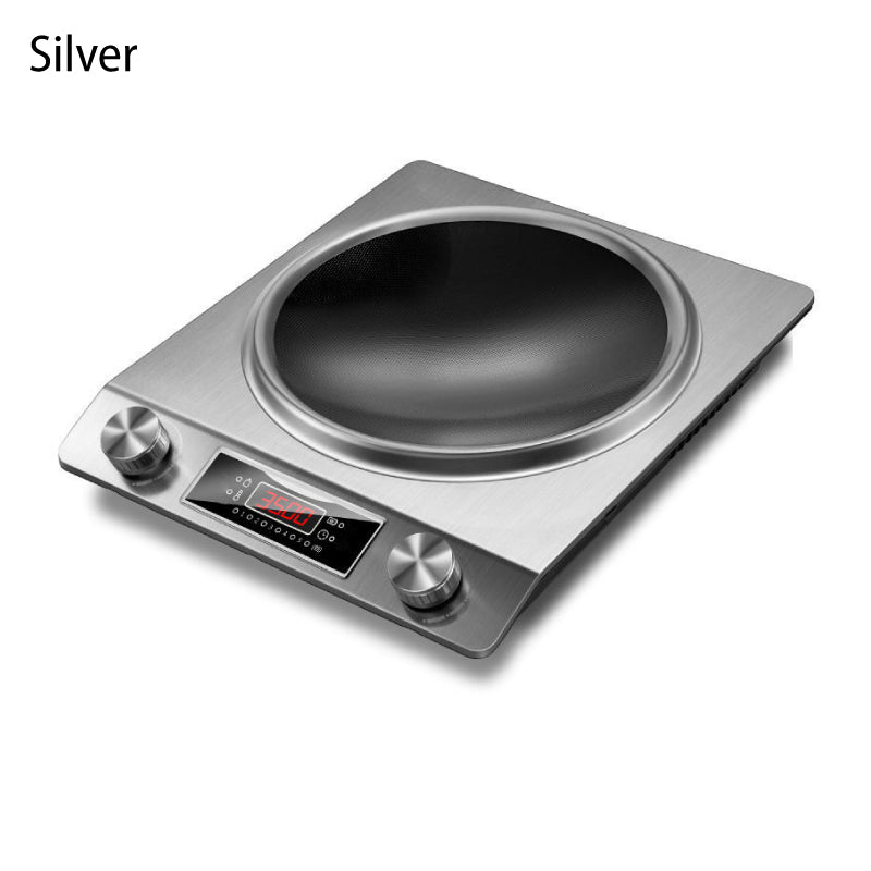Placa de inducción cóncava de 3500 W con 10 niveles de temperatura