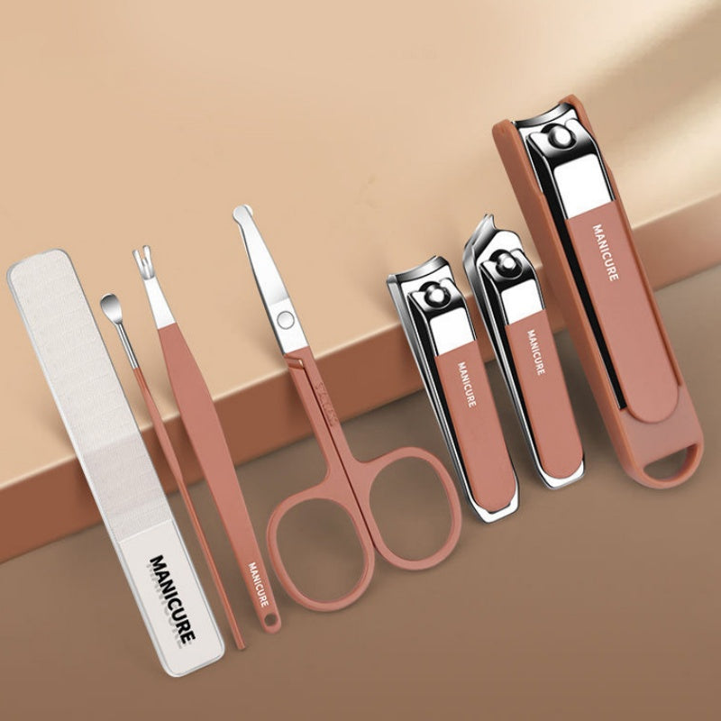 💥Hot Sale✂️Portable Set de manicura con cortauñas de 7 piezas