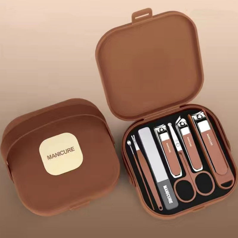 💥Hot Sale✂️Portable Set de manicura con cortauñas de 7 piezas