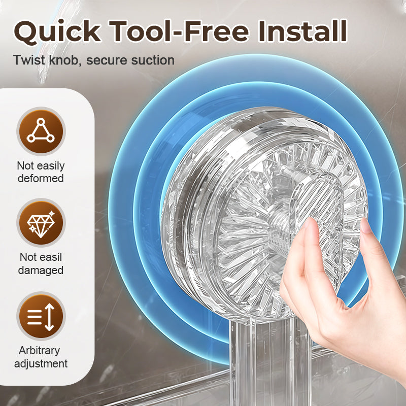 🔥 ¡COMPRA 3 LLEVA 1! 🚰 Estante Universal Extraíble para Grifos - Amplía Espacios de Almacenamiento en Cocina/Baño sin Obras 🔩📦