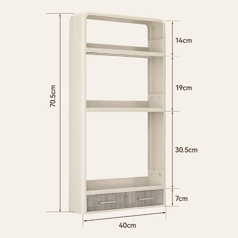 Estantes de almacenamiento de baño de pared con cajón
