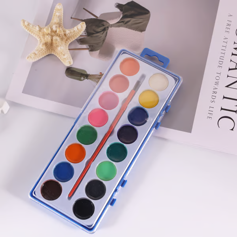 Cuaderno de trabajo de acuarela para principiantes con 16 colores