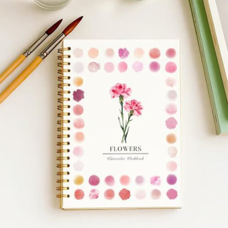 Cuaderno de trabajo de acuarela para principiantes con 16 colores