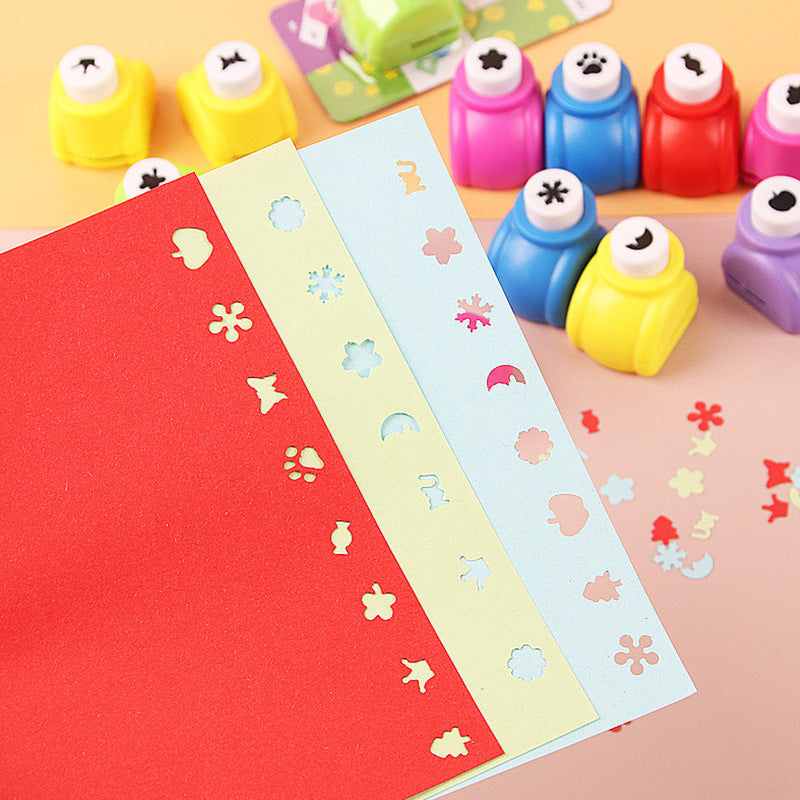 ✂️ ¡50% DE DESCUENTO! 🎨 Punzón DIY para Manualidades Infantiles - Crea Formas Adorables (Estrellas/Corazones/Flores) para Tarjetas y Álbumes 📏🎁