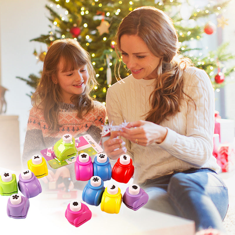 ✂️ ¡50% DE DESCUENTO! 🎨 Punzón DIY para Manualidades Infantiles - Crea Formas Adorables (Estrellas/Corazones/Flores) para Tarjetas y Álbumes 📏🎁