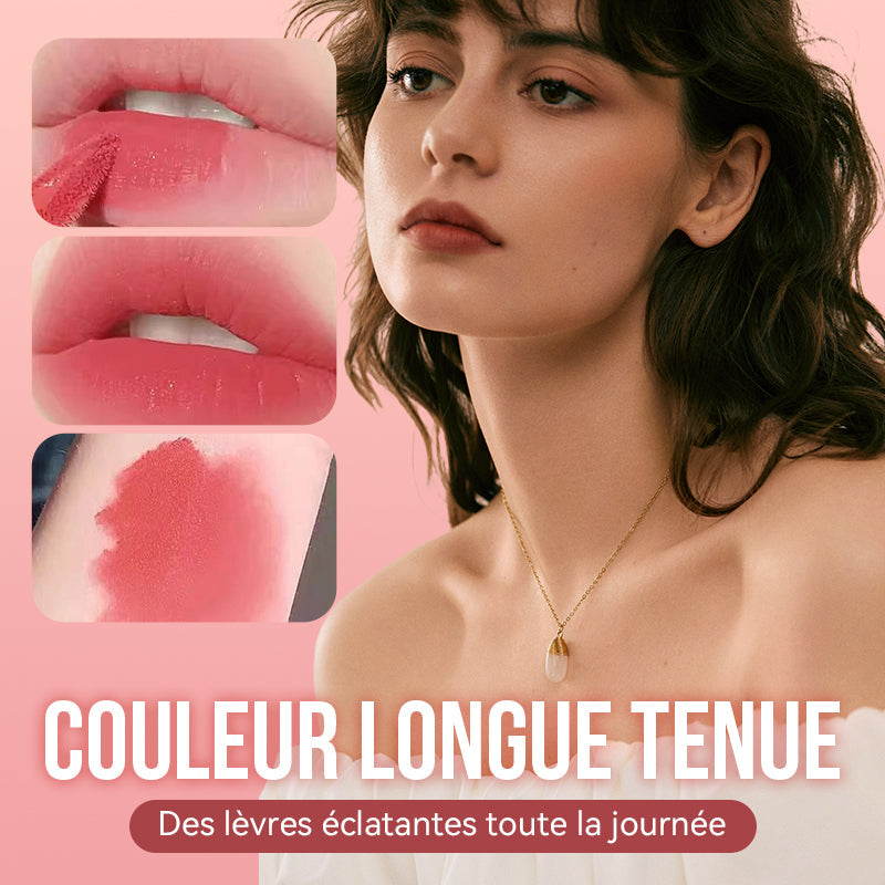 Brillo de labios mate ligero y duradero.