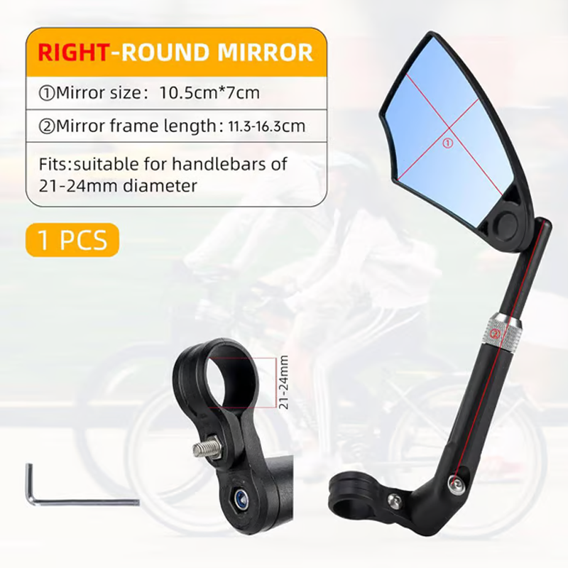 🔥Espejo ajustable en 360° para manillares de bicicleta💯