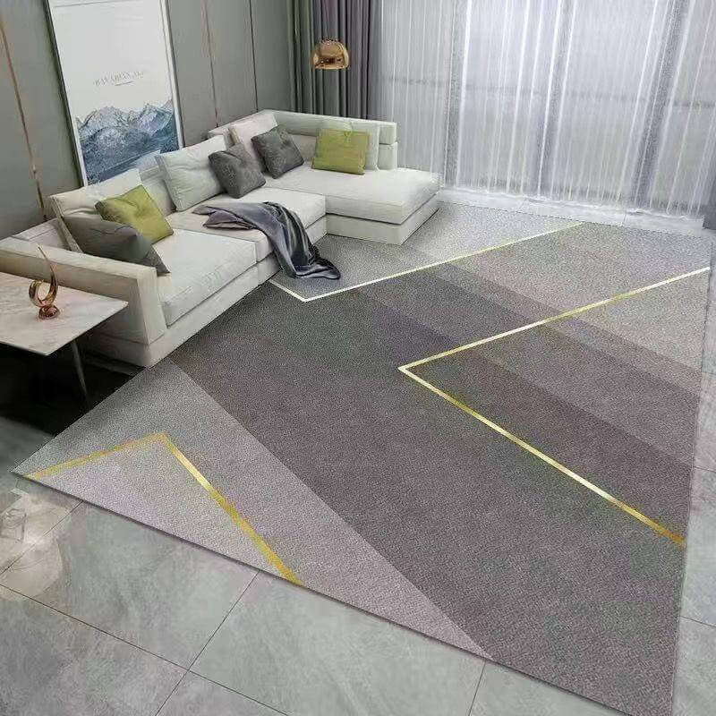 Lujosa alfombra de lana sintética resistente a las manchas