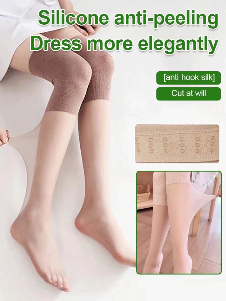 🎁 Oferta especial 🔥Medias de compresión para las rodillas con artemisa, resistentes a los enganches