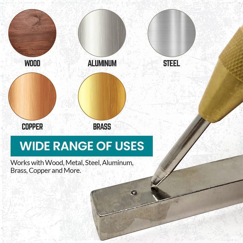 🔘 ¡50% DE DESCUENTO! ⚡ Punzón central automático: marcado de precisión para metal/madera, con resorte y fuerza ajustable 🛠️📏