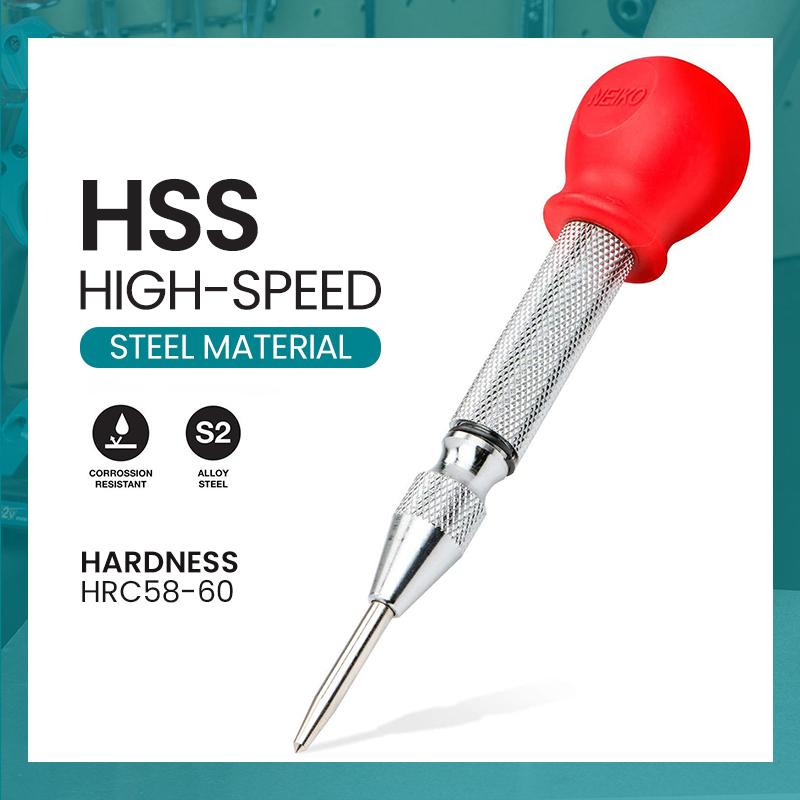 🔘 ¡50% DE DESCUENTO! ⚡ Punzón central automático: marcado de precisión para metal/madera, con resorte y fuerza ajustable 🛠️📏
