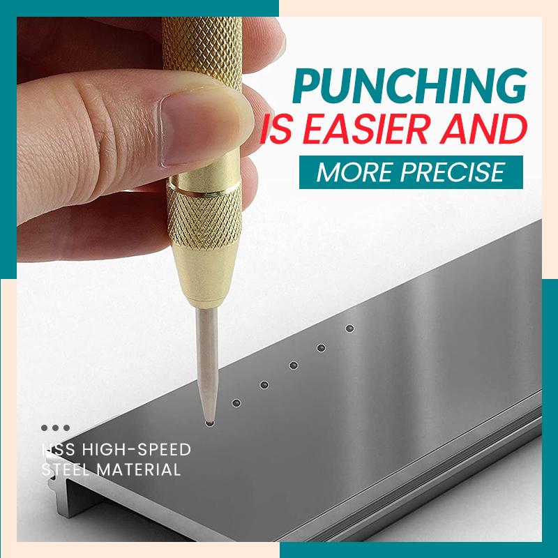 🔘 ¡50% DE DESCUENTO! ⚡ Punzón central automático: marcado de precisión para metal/madera, con resorte y fuerza ajustable 🛠️📏