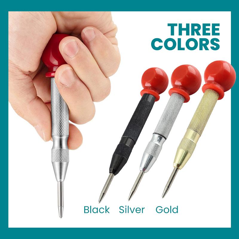 🔘 ¡50% DE DESCUENTO! ⚡ Punzón central automático: marcado de precisión para metal/madera, con resorte y fuerza ajustable 🛠️📏