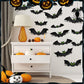 Juego de pegatinas decorativas de murciélagos 3D para Halloween