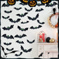 Juego de pegatinas decorativas de murciélagos 3D para Halloween