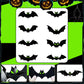 Juego de pegatinas decorativas de murciélagos 3D para Halloween