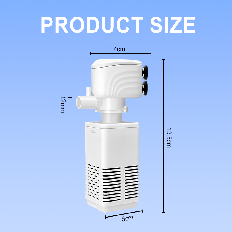 Filtro 3 en 1 para pecera: filtración, oxigenación y bombeo de agua