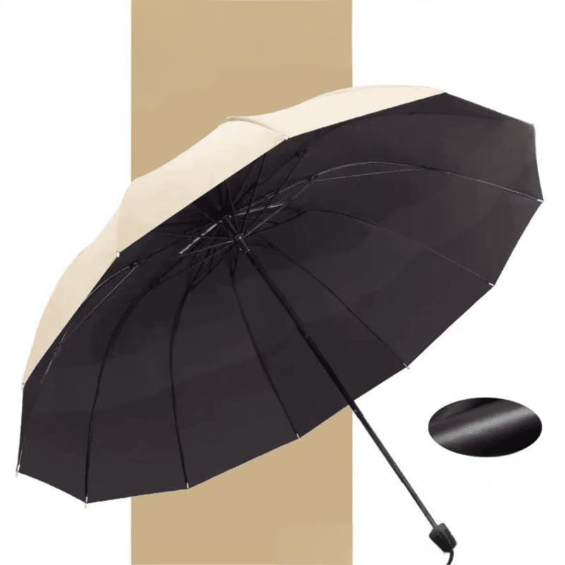☔Paraguas plegable grande de 12 varillas resistente al viento