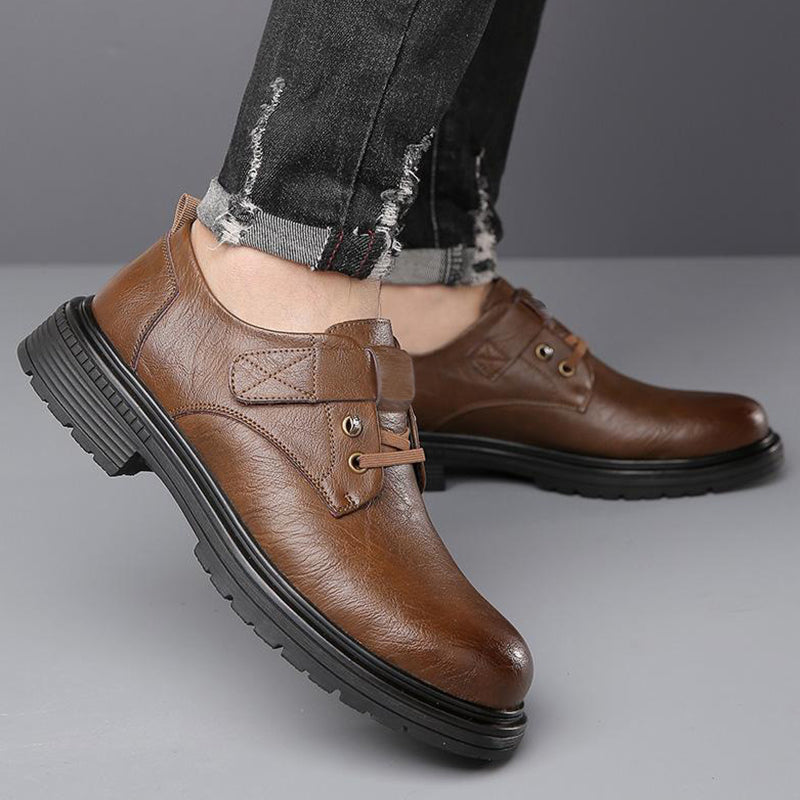 👞 60% DE DESCUENTO! ✨ Zapatos Transpirables de Cuero PU para Hombre – Estilo Retro con Suela Blanda 🌟