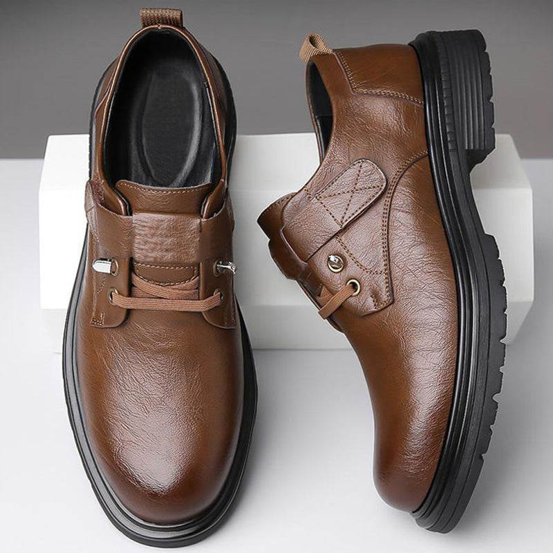 👞 60% DE DESCUENTO! ✨ Zapatos Transpirables de Cuero PU para Hombre – Estilo Retro con Suela Blanda 🌟