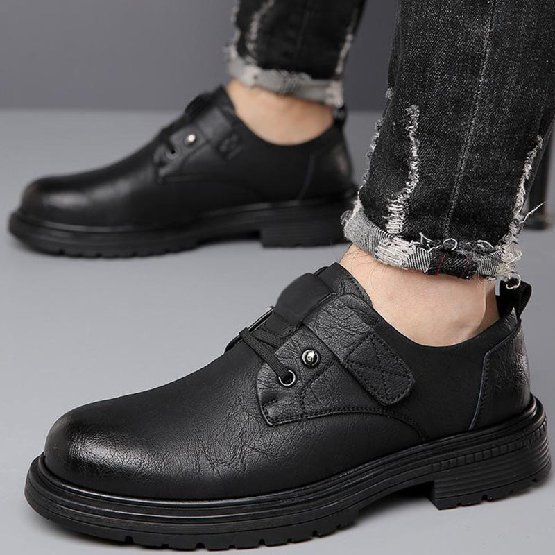 👞 60% DE DESCUENTO! ✨ Zapatos Transpirables de Cuero PU para Hombre – Estilo Retro con Suela Blanda 🌟