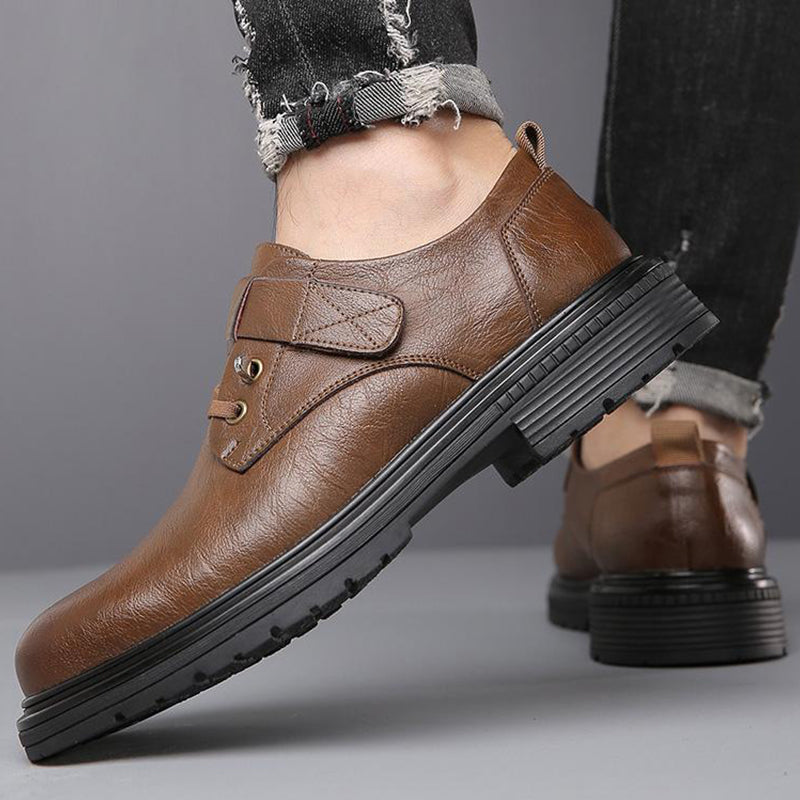 👞 60% DE DESCUENTO! ✨ Zapatos Transpirables de Cuero PU para Hombre – Estilo Retro con Suela Blanda 🌟