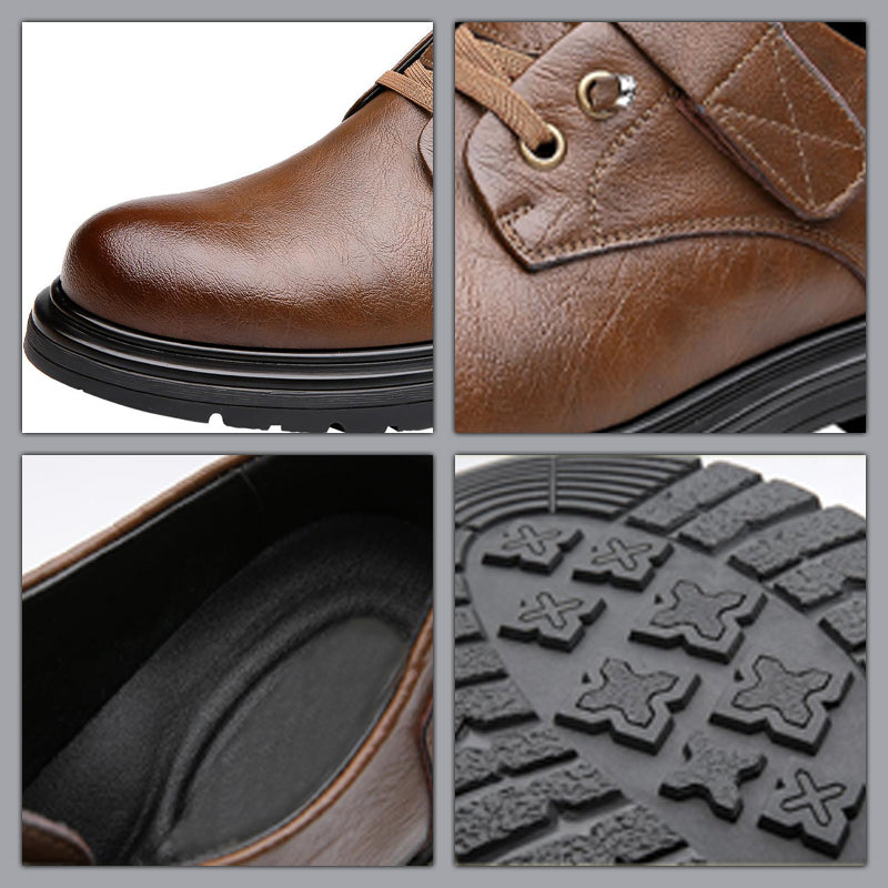 👞 60% DE DESCUENTO! ✨ Zapatos Transpirables de Cuero PU para Hombre – Estilo Retro con Suela Blanda 🌟