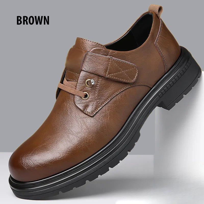 👞 60% DE DESCUENTO! ✨ Zapatos Transpirables de Cuero PU para Hombre – Estilo Retro con Suela Blanda 🌟