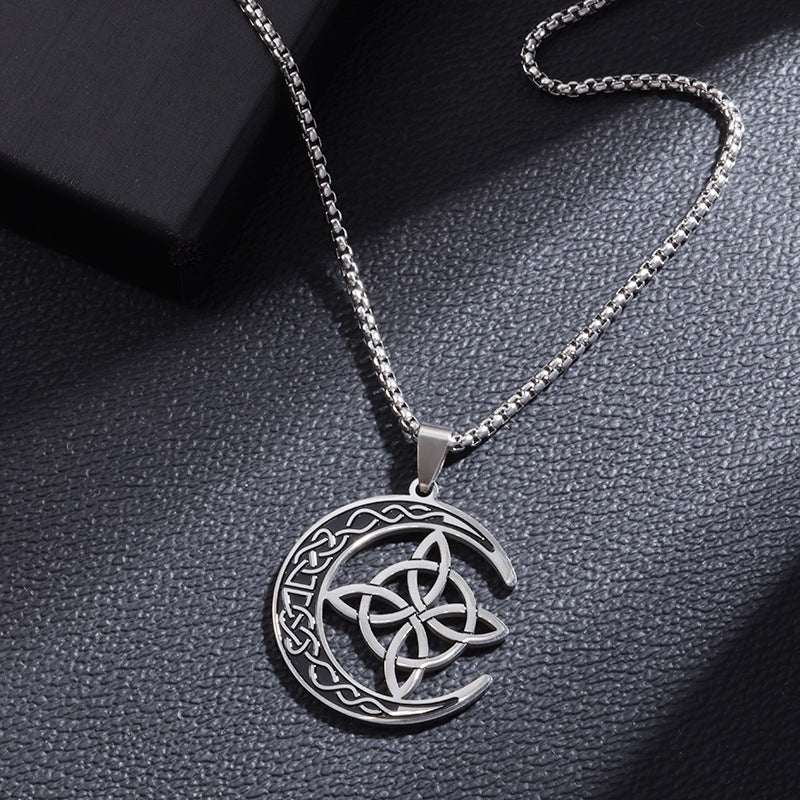 🌙✨ Collar con Colgante de Luna Celta — Místico, Elegante y Único