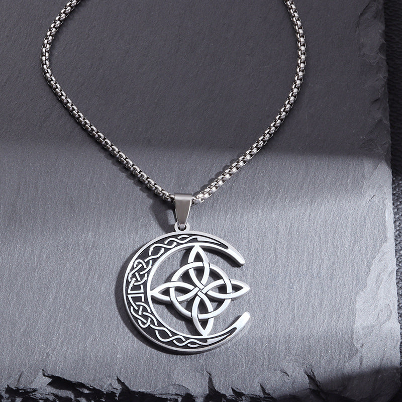 🌙✨ Collar con Colgante de Luna Celta — Místico, Elegante y Único