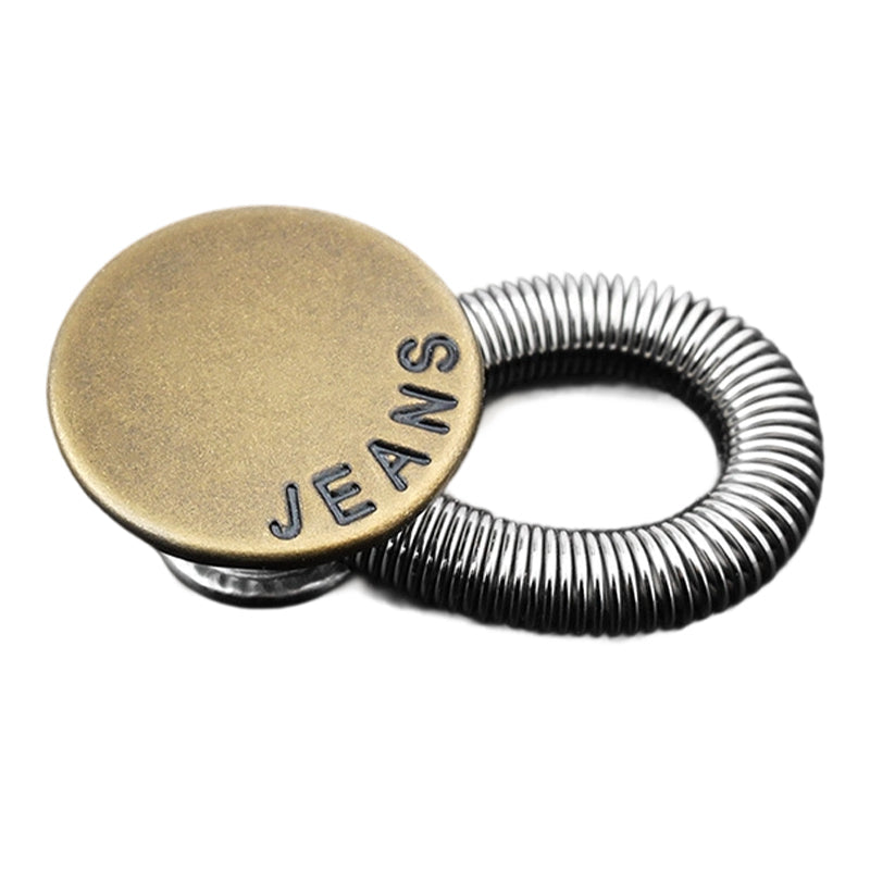 ¡Botón de extensión de cintura para jeans con resorte metálico! 🔩👖