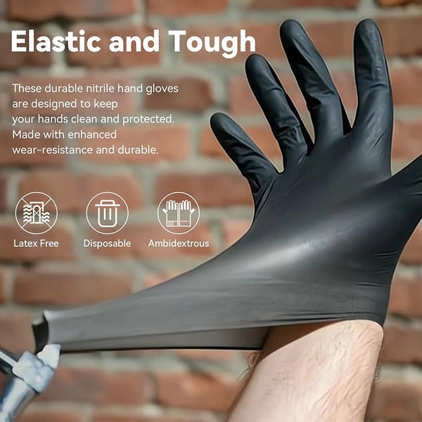 🔥Guantes Desechables de Nitrilo Antideslizantes y Antiarañazos
