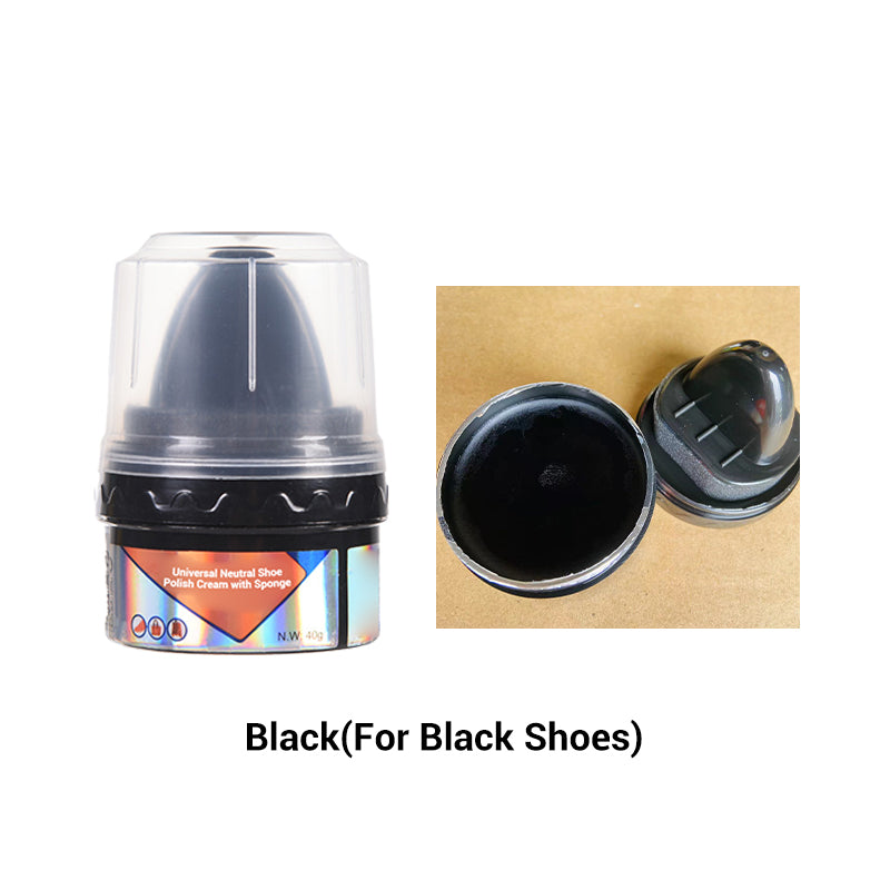 Crema para zapatos neutra universal con esponja
