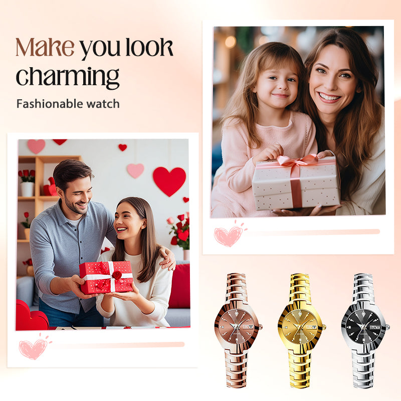 Reloj elegante e impermeable para mujer