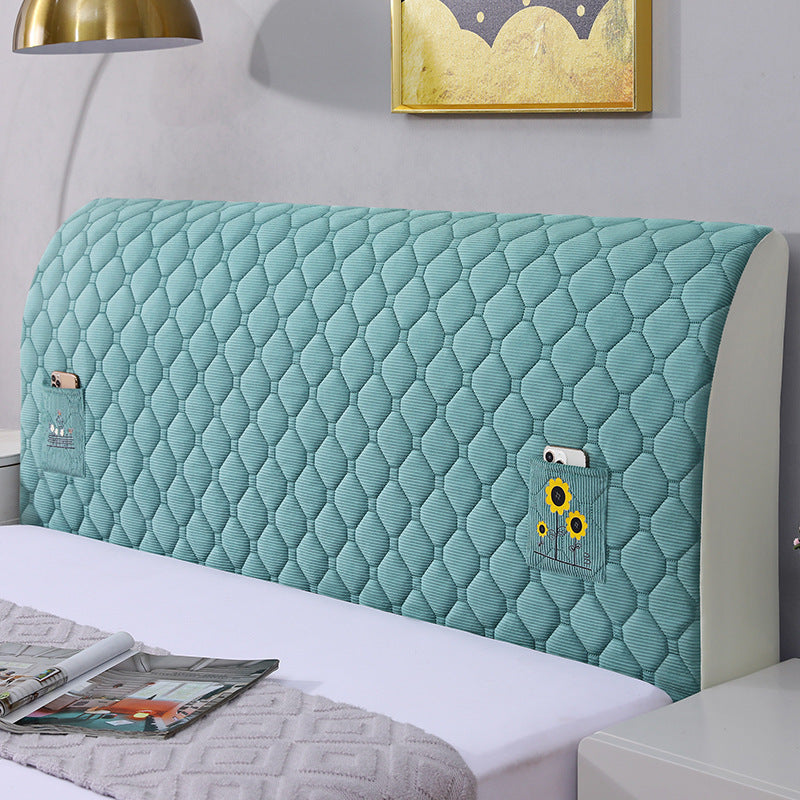 Funda elástica acolchada para cabecero de cama