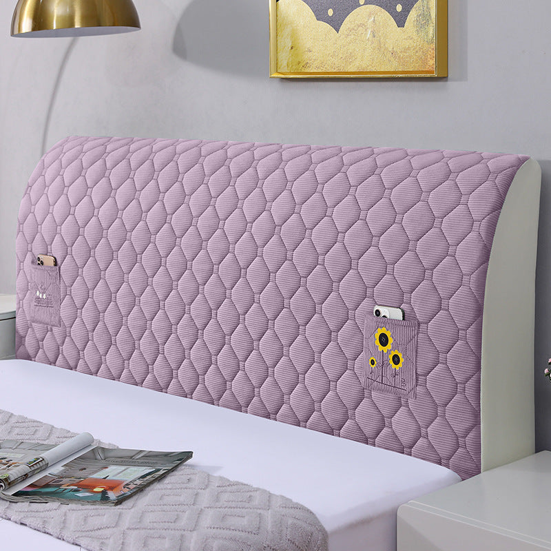 Funda elástica acolchada para cabecero de cama