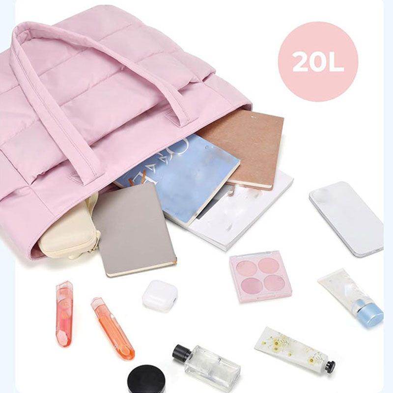 Bolso tote ligero rosa dulce para mujer