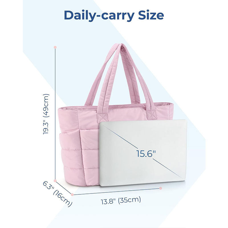 Bolso tote ligero rosa dulce para mujer