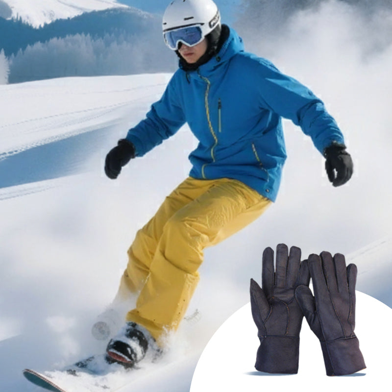 Guantes cálidos con forro suave y puño largo