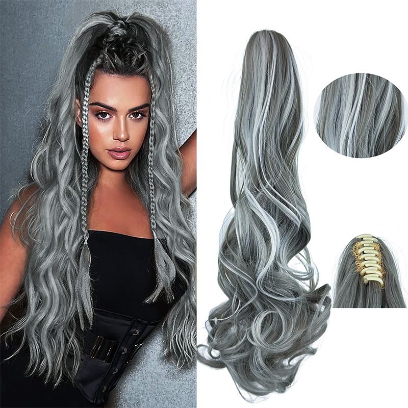 Extensiones de cabello con coleta ondulada de ensueño con clips