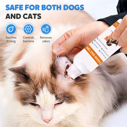 🐾 ¡COMPRA 2 LLEVA 3! ✨ Limpiador de Oídos para Mascotas - Fórmula Suave con Aloe Vera para Prevenir Infecciones y Malos Olores en Perros y Gatos 🌿👂