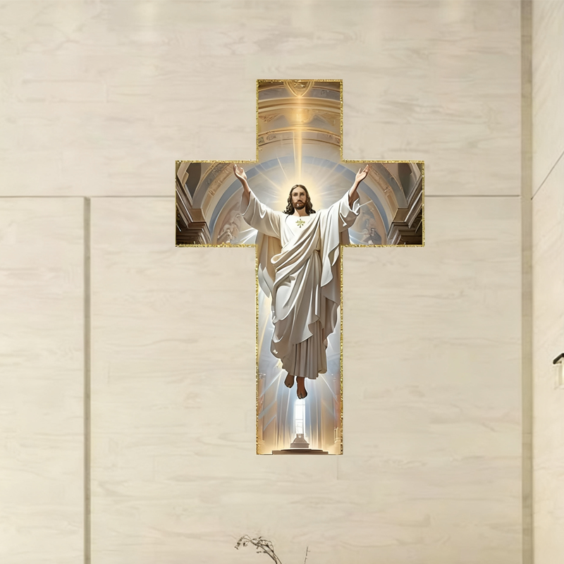 Decoración Retro de Cruz de Jesús para la Pared