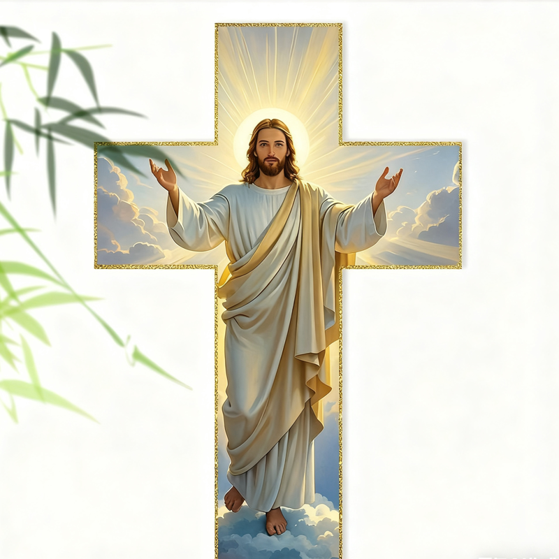 Decoración Retro de Cruz de Jesús para la Pared