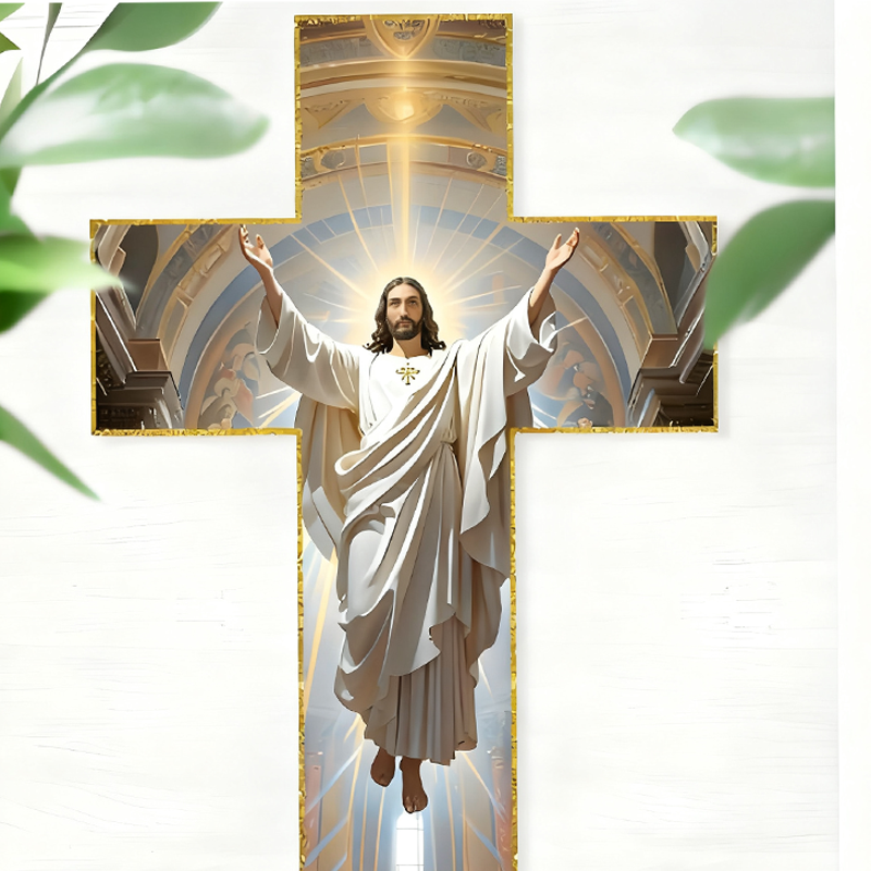 Decoración Retro de Cruz de Jesús para la Pared