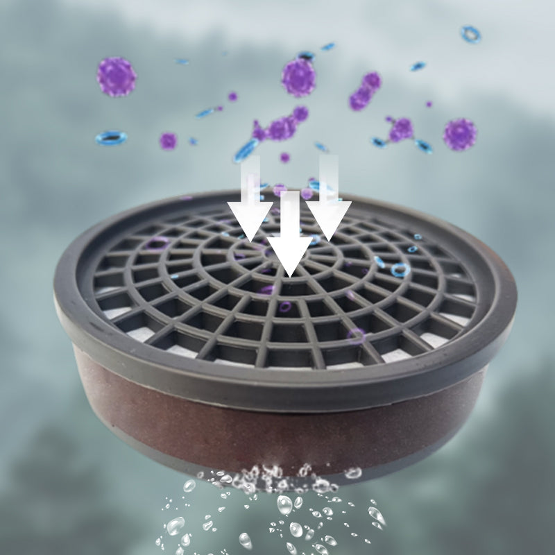 🔥Mascarilla respiratoria integrada a prueba de polvo – Filtros de carbón activado de doble tanque, protección de grado industrial contra gases y polvo 🛡️🔥