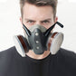 🔥Mascarilla respiratoria integrada a prueba de polvo – Filtros de carbón activado de doble tanque, protección de grado industrial contra gases y polvo 🛡️🔥