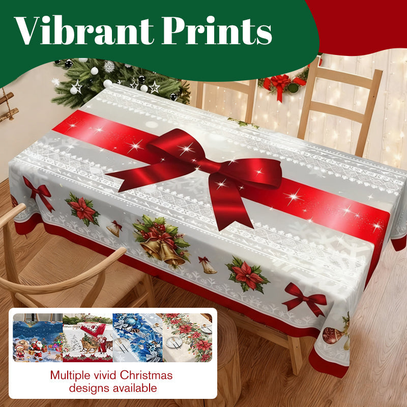 Mantel estampado navideño con estilo