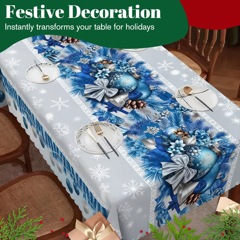 Mantel estampado navideño con estilo